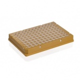 96孔PCR板, 硬质框架, PC/PP, 金色, 全裙边, 低容, 透明管, BIO-CERT? PCR QUALITY