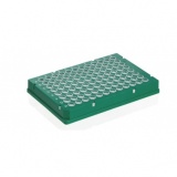 96孔PCR板, 硬质框架, PC/PP, 绿色, 全裙边, 低容, 透明管, BIO-CERT? PCR QUALITY