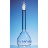 容量瓶, USP, BLAUBRAND®, A级, DE-M, 100 ml, NS 10/19, Boro 3.3,玻璃瓶塞, 带USP个体证书