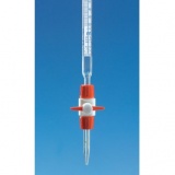 组装式滴定管，PTFE滴定阀，BLAUBRAND, 50:0.1 ml，Boro 3.3, 玻璃，Schellb.stripes标记
