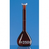 容量瓶，BLAUBRAND, A级，500 ml，Boro 3.3, NS 19/26，PP瓶塞，棕色